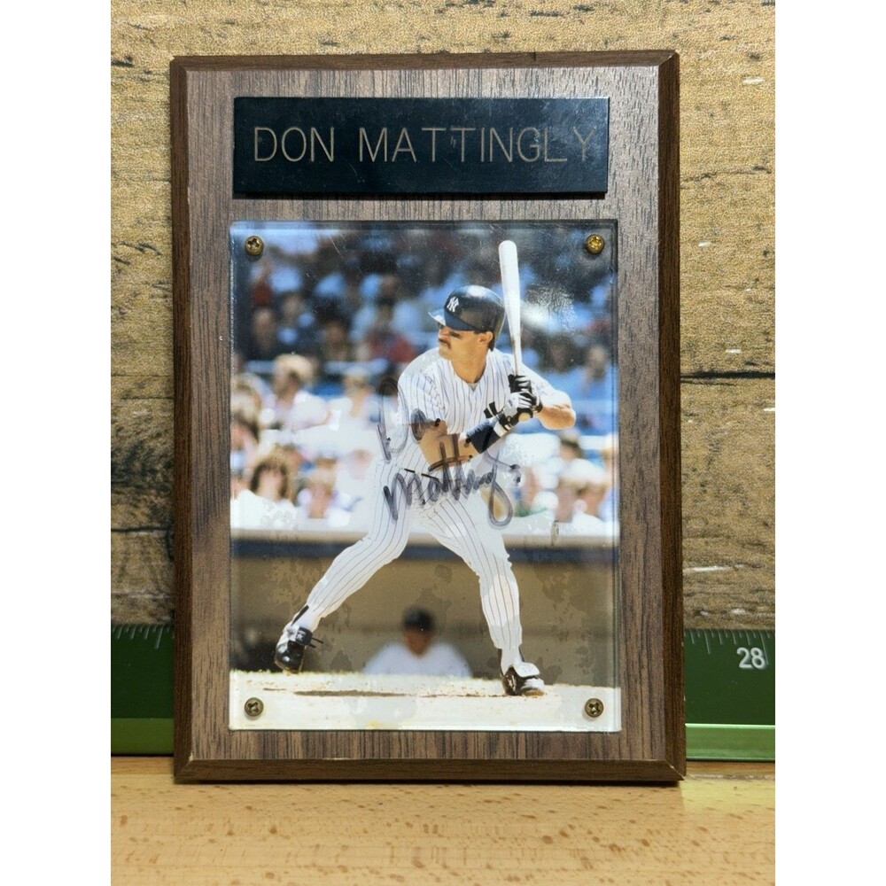 🔥🔥🔥Don Mattingly VTG Autograph Official MLB Hitting Plaque- New York Yankees